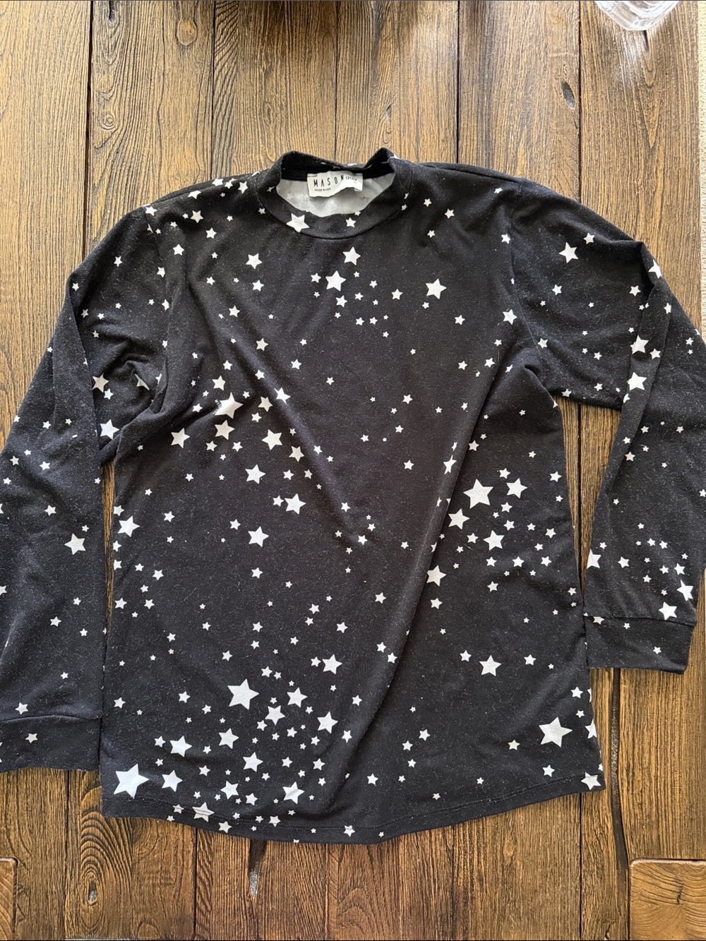 Mason Grey Black Stars Long Sleeve Top -SOLD OUT PRINT